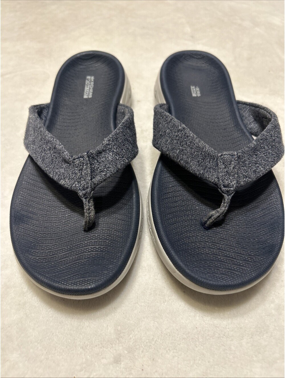 Skechers Women’s Sandals Flip Flops Size 9 Blue Goga Mat Slip On Open Toe Thong